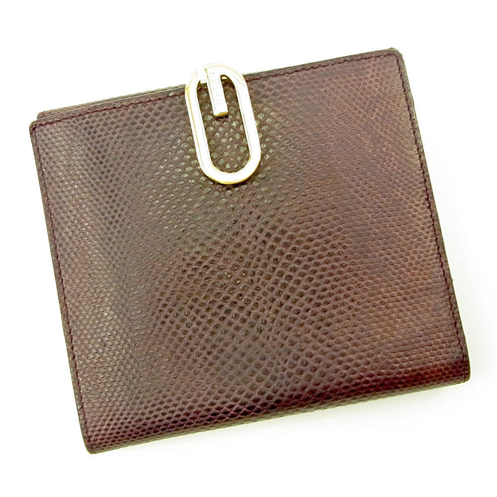 Gucci Lizard Purple Leather Wallet Bifold